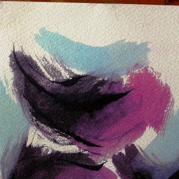 Luichy Excellent exposition booklet with an original abstract work of art. There is a 2 page inset with biographical information and venue of the event. Paper...