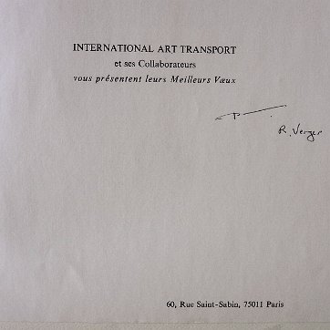 Luichy Excellent exposition booklet with an original abstract work of art. There is a 2 page inset with biographical information and venue of the event. Paper...