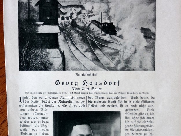 German Article Original loose section of a magazine or book written in German with a biographical description of this painter and...