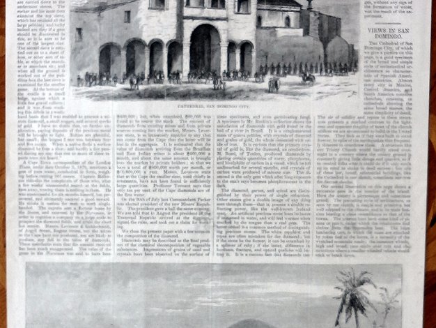 San Domingo One page printed on both sides of the periodical publication Harper's Weekly dated April 8, 1871 with two pictures, one...