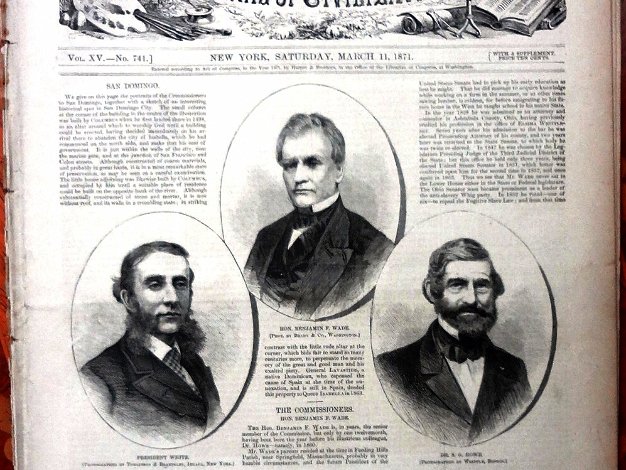 The Commissioners Section with 12 pages printed on both sides of the publication Harper's Weekly dated March 11, 1871 with several...