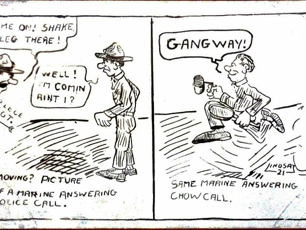 Gangway Black and white post card with scenes from the USA Marine Corps occupation of San Domingo in 1916-24. Dimension is 3.5...