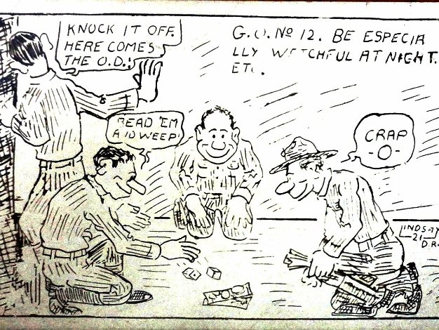 Night Black and white post card with scenes from the USA Marine Corps occupation of San Domingo in 1916-24. Dimension is 3.5...