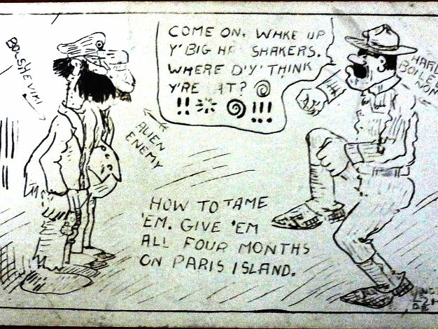 Paris Black and white post card with scenes from the USA Marine Corps occupation of San Domingo in 1916-24. Dimension is 3.5...