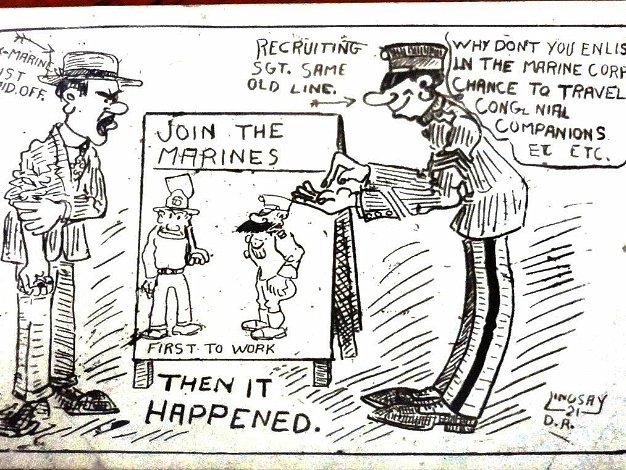 Lindsay A set of black and white post cards with different scenes from the USA Marine Corps occupation of San Domingo in the...