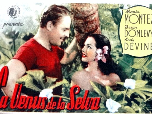 La Venus de la Selva Original small poster for the hit movie La Venus de la Selva shown today in Cine Mari 23 September 1945. Paper dimension...