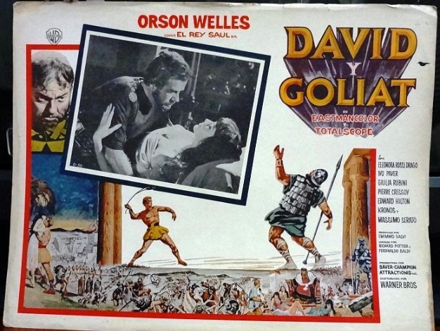 David For the film "David y Goliat" with Orson Welles. Size is 12 by 16 inches. In good condition but may have normal wear...