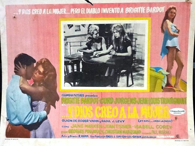 Dios For the film "...Y Dios Creo a la Mujer" with actors Brigitte Bardot, Curd Jurgens and Jean Louis Trintignant. Dimension...
