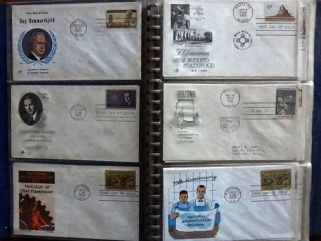 FDC USA 1961-1968 U.S.A. First Day Cover Collection in a Cover Album. A set with 120 covers from the year 1961 to 1968. The covers are...