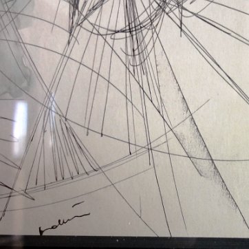 Lothar Rare ink on paper of a bird. Paper dimension is 8 by 10 inches. Signed in black in the lower left side. No frame. Nada frecuente tinta sobre papel con un...