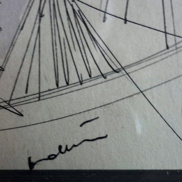 Lothar Rare ink on paper of a bird. Paper dimension is 8 by 10 inches. Signed in black in the lower left side. No frame. Nada frecuente tinta sobre papel con un...