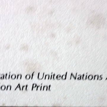 Balcacer Original print in commemoration of the United Nations. Paper size is 8.5 by 11 inches. Signed and dated 1989 in pencil in the lower right side. Numbered...