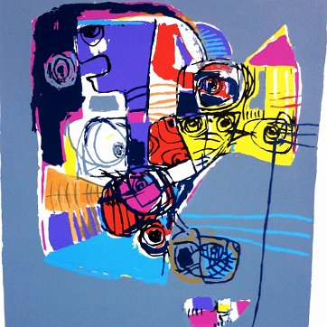 Guadalupe Color etching with the title Tilapia Taina. Paper dimension is 13 by 19 inches. Numbered 5/200. Dated 1987 and signed in pencil in the lower right side. No...