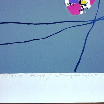 Guadalupe Color etching with the title Tilapia Taina. Paper dimension is 13 by 19 inches. Numbered 5/200. Dated 1987 and signed in pencil in the lower right side. No...