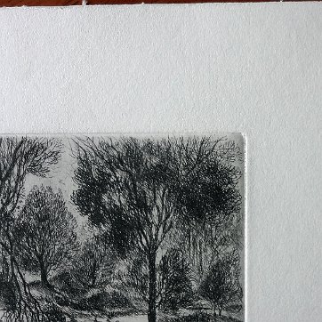 Humbert Original engraving on vellum paper with a limited edition print. Signed in pencil lower right side and numbered 8/25 in the lower left side. Titled “Le Parc”....