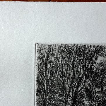 Humbert Original engraving on vellum paper with a limited edition print. Signed in pencil lower right side and numbered 8/25 in the lower left side. Titled “Le Parc”....