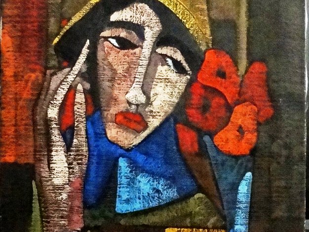 Mujer - Women Excellent expressionist art. Medium: Oil on canvas. Height is 20 inches and width is 14 inches. Condition Note: Minor...
