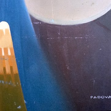 Padovani Oil on canvas with an owl. Dimension is 24 by 30 inches. Signed in white in the lower right side and dated with the year 1993 in the back. No frame. Óleo sobre...