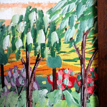 Justo Excellent early oil on bord landscape tropical painting. Board dimension is 10 by 24 inches. Signed in the lower right side. No frame. Excelente paisaje...