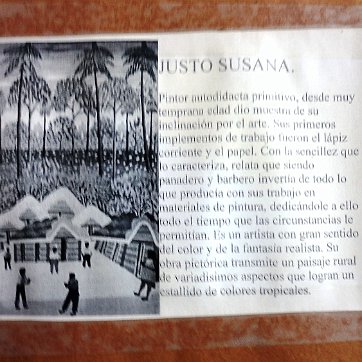 Justo Excellent early oil on bord landscape tropical painting. Board dimension is 10 by 24 inches. Signed in the lower right side. No frame. Excelente paisaje...