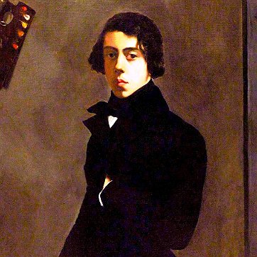 Theodore_Chasseriau_self-portrait_1835 Excellent and rare original oil on canvas attributed to the French painter and Dominican born painter and with the title 