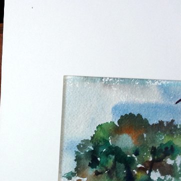 Lothar Excellent watercolor on paper of a tropical landscape. Paper dimension is 10 by 14 inches. Name printed in black in the lower center side. No frame. Excelente...