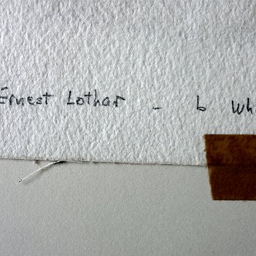 Lothar Excellent watercolor on paper of a tropical landscape. Paper dimension is 10 by 14 inches. Name printed in black in the lower center side. No frame. Excelente...