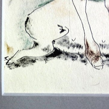 Biddle Excellent watercolor on paper with various animals. The paper dimension is 5.25 by 7 inches. Signed and dated with the year 1928 in the lower right side. No...