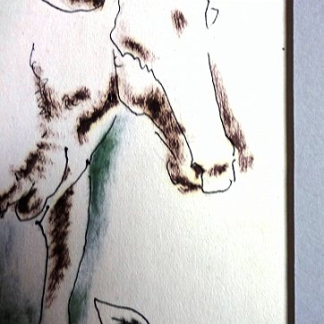Biddle Excellent watercolor on paper with various animals. The paper dimension is 5.25 by 7 inches. Signed and dated with the year 1928 in the lower right side. No...