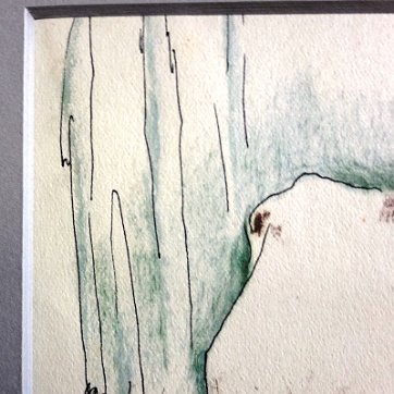 Biddle Excellent watercolor on paper with various animals. The paper dimension is 5.25 by 7 inches. Signed and dated with the year 1928 in the lower right side. No...