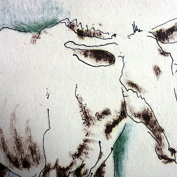 Biddle Excellent watercolor on paper with various animals. The paper dimension is 5.25 by 7 inches. Signed and dated with the year 1928 in the lower right side. No...
