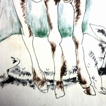Biddle Excellent watercolor on paper with various animals. The paper dimension is 5.25 by 7 inches. Signed and dated with the year 1928 in the lower right side. No...