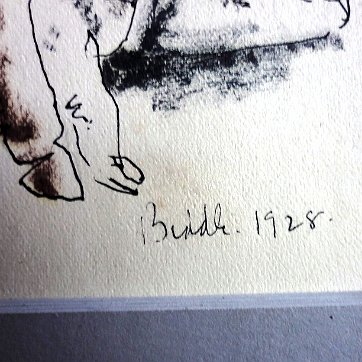 Biddle Excellent watercolor on paper with various animals. The paper dimension is 5.25 by 7 inches. Signed and dated with the year 1928 in the lower right side. No...