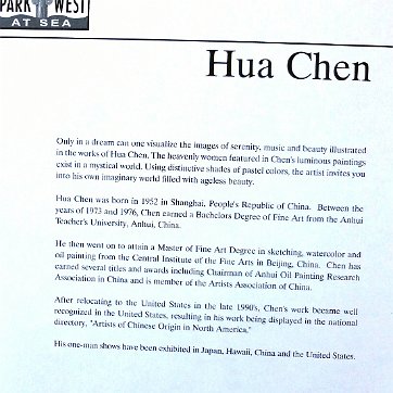 Hua Work of art by Hua Chen, titled “Gathering Blossoms”. Serio lithograph/Print in color on Archival Paper. New with COA and envelope. Produced by Park West...