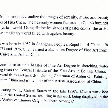 Hua Work of art by Hua Chen, titled “Gathering Blossoms”. Serio lithograph/Print in color on Archival Paper. New with COA and envelope. Produced by Park West...
