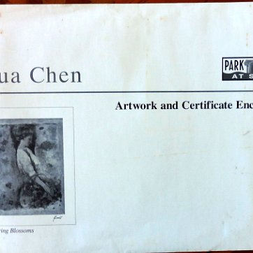 Hua Work of art by Hua Chen, titled “Gathering Blossoms”. Serio lithograph/Print in color on Archival Paper. New with COA and envelope. Produced by Park West...