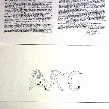 Tovar Alphabet by Ivan Tovar and Jose Pierre. A portfolio of thirty (30) leaves with text by José Pierre. Medium lithographs. Year of work is 1971. Published by Clot,...