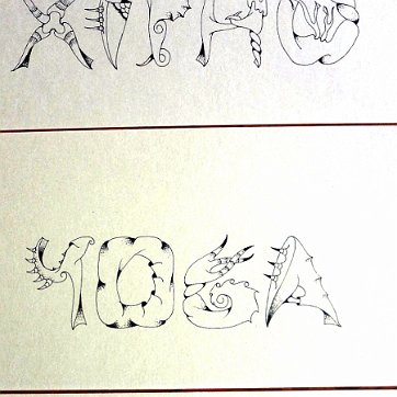 Tovar Alphabet by Ivan Tovar and Jose Pierre. A portfolio of thirty (30) leaves with text by José Pierre. Medium lithographs. Year of work is 1971. Published by Clot,...