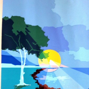 Santana Excellent colored lithograph from the 