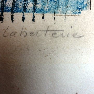 Laberterie Laberterie [1911-1990]. Titled DANCING FIGURE, color lithograph, signed in pencil, from the numbered edition of 6/25. Image size is 20 by 10.75 inches, with...